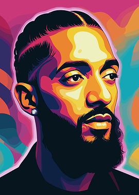 Nipsey Hussle Portrait Pop Art