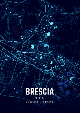 Brescia Midnight City Map