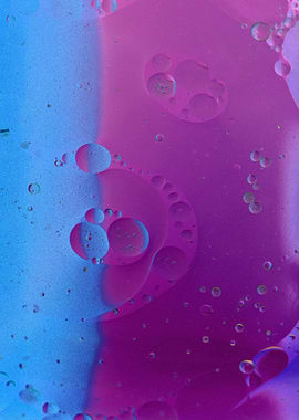Abstract Bubbles in Blue and Purple