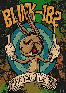 Blink-182 Bunny Middle Fingers Art