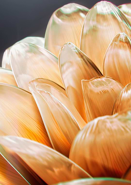 Abstract Golden Petals Close-Up