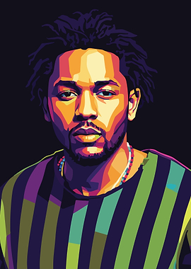 Kendrick Lamar Pop Art Portrait