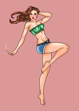 Woman with cigarette