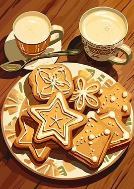 Cookies and Coffee Still Life