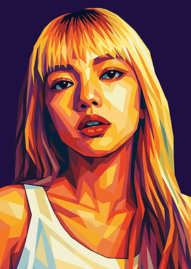 Lisa from Blackpink Pop Art Portrait
