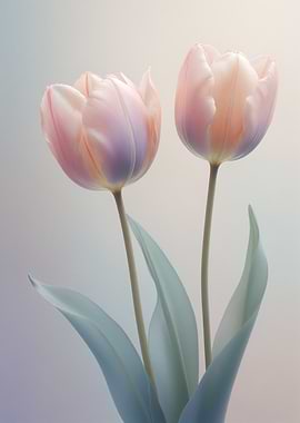Two Pastel Tulips