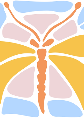 Abstract Butterfly Art