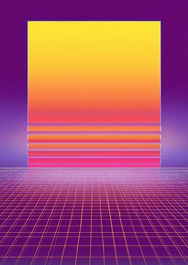 Retro Wave Grid and Gradient