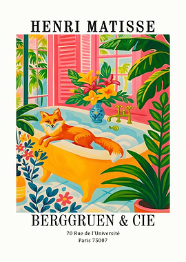 Henri Matisse Fox in Bathtub Art Print