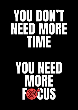 Motivational Focus Quote on Black