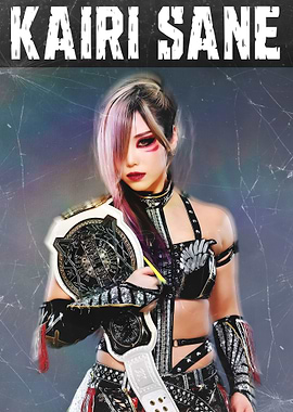 Kairi Sane Portrait with Championship Belt