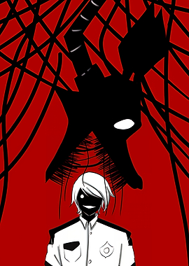 Creepy Figure with Security Guard