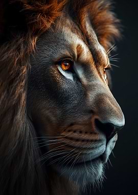 King of the Savannah in Golden Light