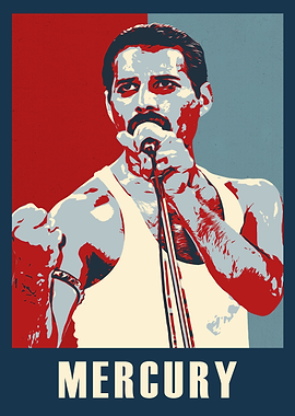 Freddie Mercury Hope Poster Style