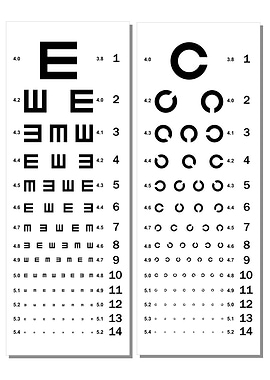 Eye Exam Charts: Snellen and Landolt C
