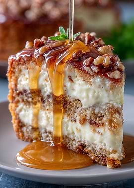 Delicious Caramel Cake Slice