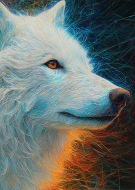White Wolf Portrait