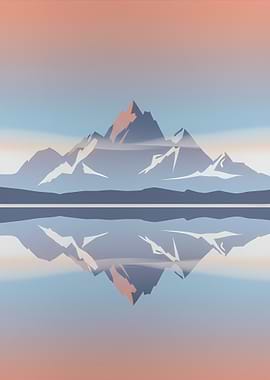 Mountain Reflection Landscape
