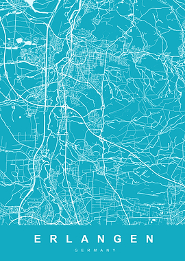 Erlangen, Germany City Map
