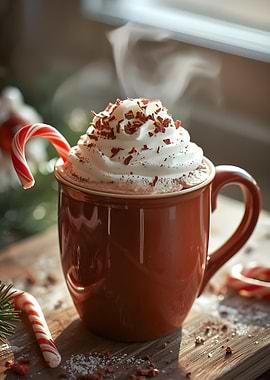 Hot Chocolate with Candy Cane