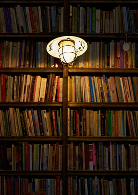 Bookshelf with Lamp