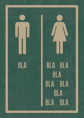 Men vs Women – Funny Bathroom Sign