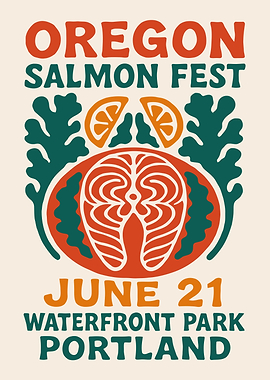 Oregon Salmon Fest Poster
