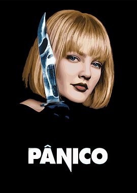 Scream movie poster with blonde woman