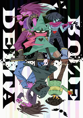 Deltarune characters mirrored illustration