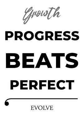 Progress Beats Perfect Motivational Quote – Light Edition