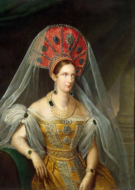 Portrait of a Woman in Regal Attire