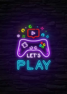 Let's Play Neon Gaming Sign
