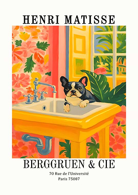 Henri Matisse Dog in Sink Painting