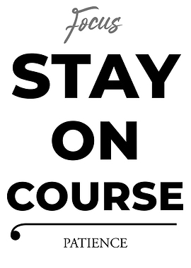 Stay on Course: Motivational Text Art – Light Edition