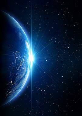 Earth Sunrise in Space