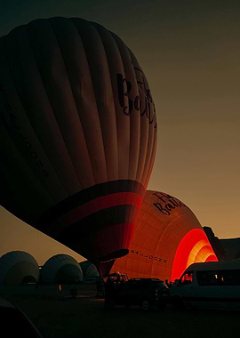 Hot Air Balloons at Dusk