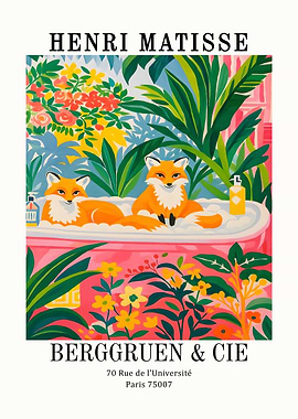 Henri Matisse Foxes in Bathtub Art Print