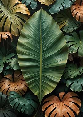 Tropical Leaves Close-Up