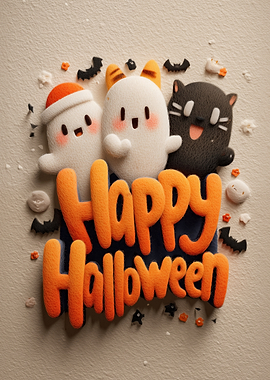 Happy Halloween Cute Cartoon Illustration