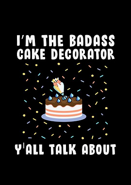 Badass Cake Decorator Graphic