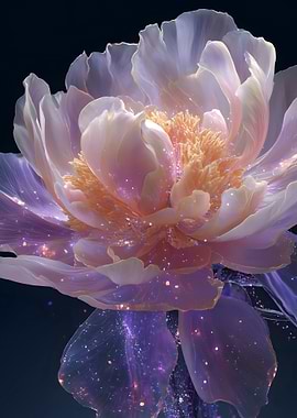 Ethereal Flower with Glittering Details