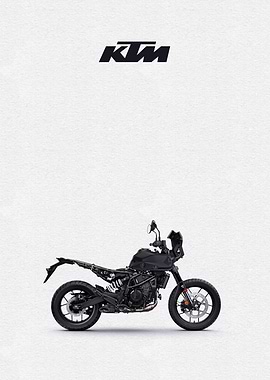 KTM Motorcycle Frame on White Background