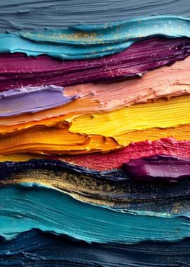 Colorful Abstract Paint Strokes Texture