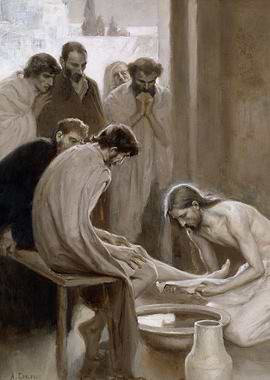 Jesus Washing Feet Painting