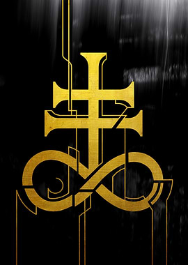 Leviathan Cross Symbol in Gold