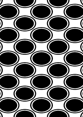 Black and White Oval Pattern