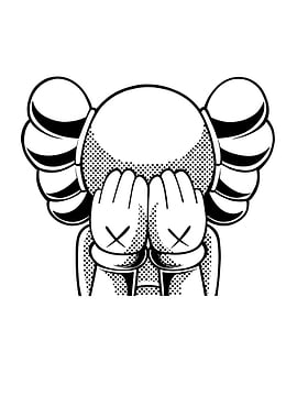 KAWS Companion Figure Black and White