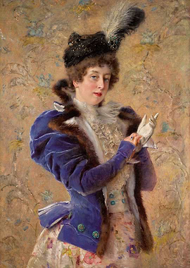 Portrait of a Woman with Gloves