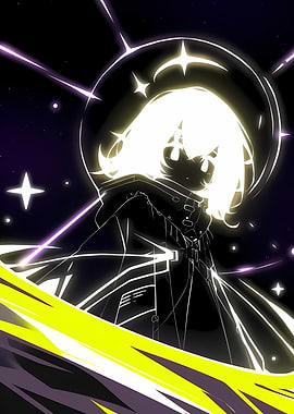 Anime Girl with Glowing Aura