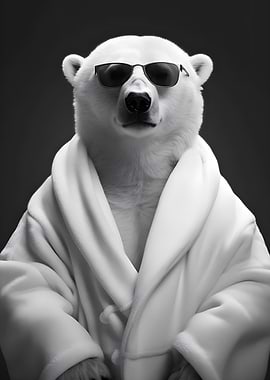 Cool Polar Bear in Robe